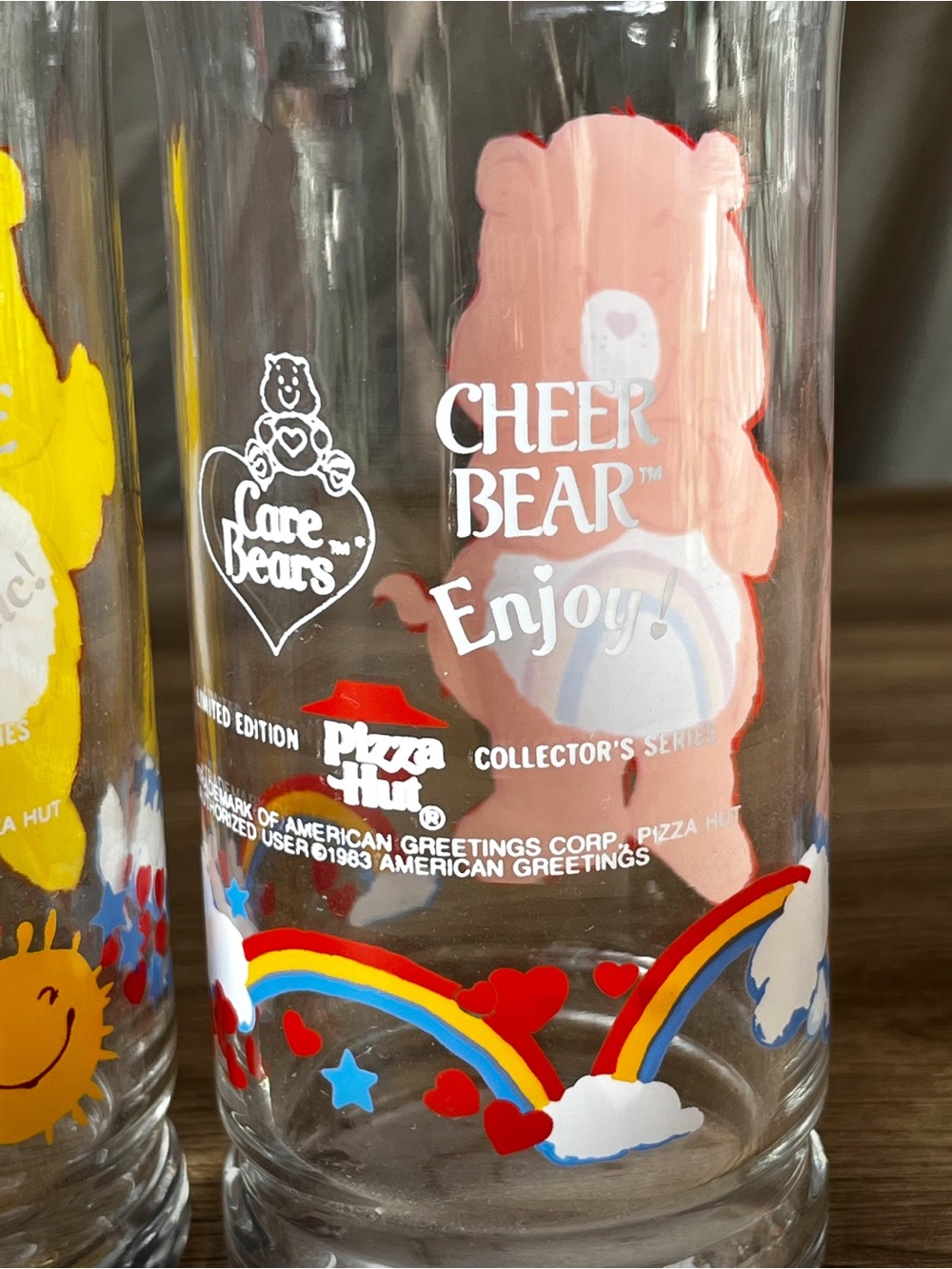 Care Bears Pizza Hut Vintage 1983 Glass Tumbler Set - Picture 6 of 6